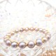 K Gold Covered Purple Natural Baroque Freshwater Pearl Open Bracelet