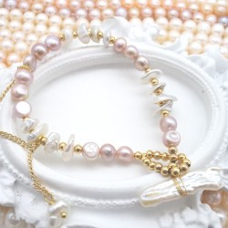 Nature's Gifts Natural Baroque Freshwater Pearl Bracelet