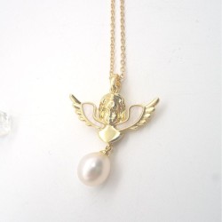 DanVanna Original Smiling Angel Natural Coquilles Pendant Necklace