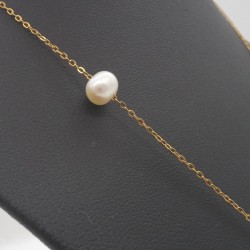 Freshwater Oval Pearl Pendant Baroque Pearl Necklace